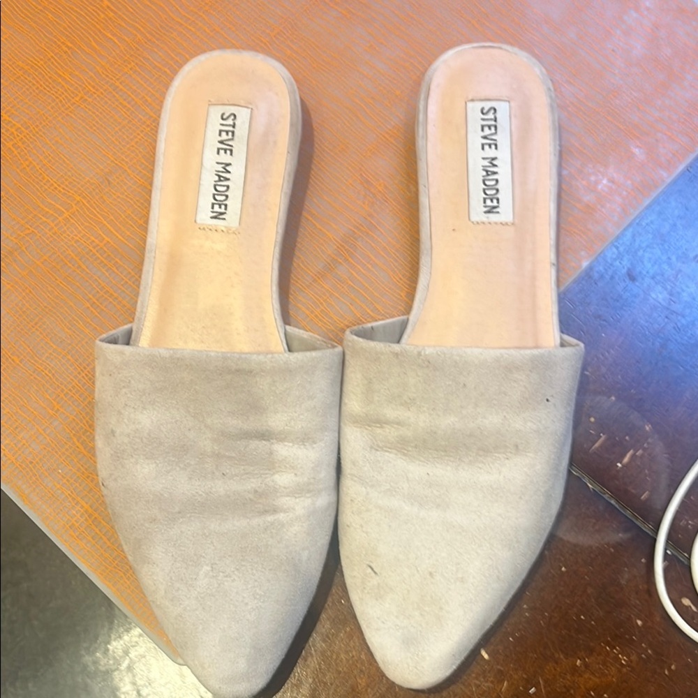 Steve Madden Women's grey Suede Mules